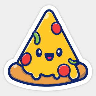 Cute Piece Pizza Sticker